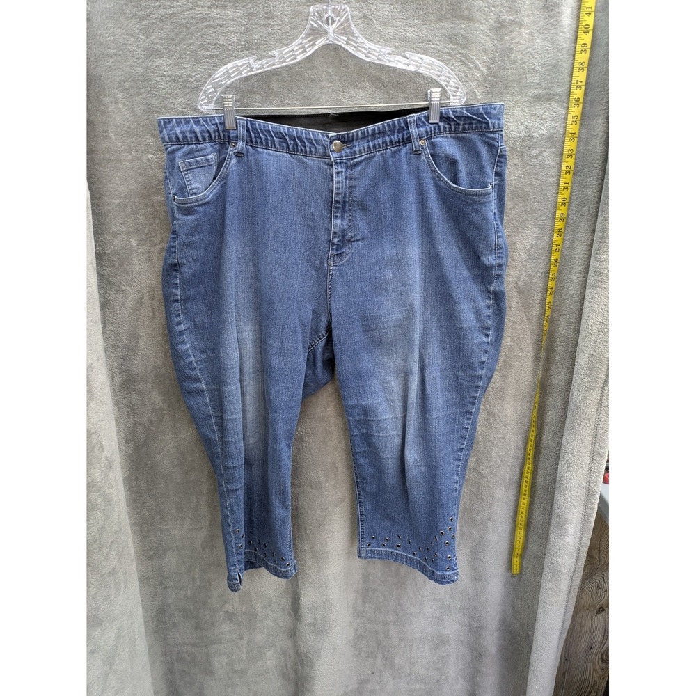 Catherines Jeans Womens Plus Size 26W‎ Eyelet Ankle Detail